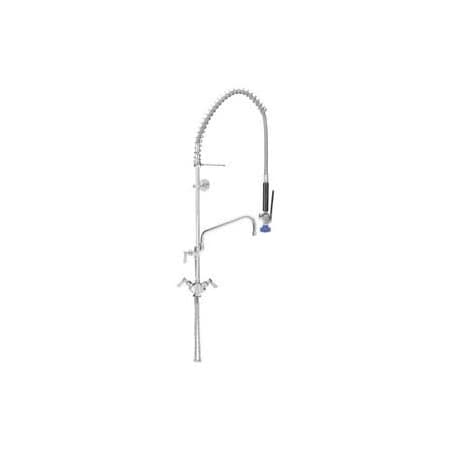 Fisher Mfg Fisher, Single Deck Dual Control Pre-Rinse W/12" Add On Faucet, Stainless Steel 53058